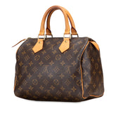 ルイ ヴィトン モノグラム スピーディ25 ミニボストンバッグ ハンドバッグ M41528 ブラウン PVC レザー レディース LOUIS VUITTON 【中古】